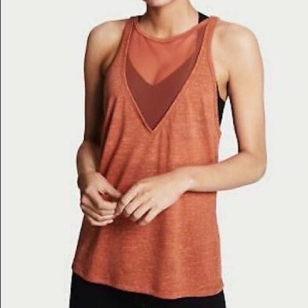 🧡Victoria’s Secret Mesh Front Sport Tank Top - Picture 1 of 6